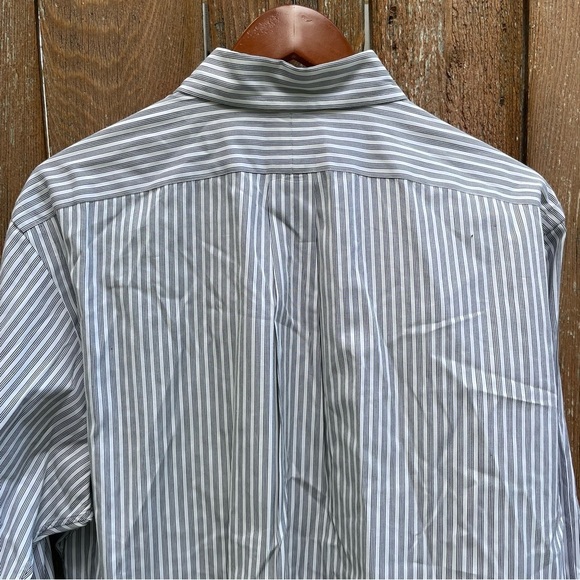 RALPH LAUREN Men’s Classic Fit Black White Stripe Long Sleeve 16 34/35 - Picture 11 of 13